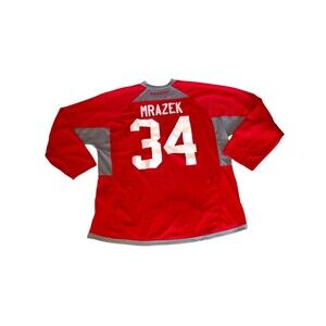 Detroit Red Wings Jersey Red Gray Mrazek #34 NHL Reebok XL